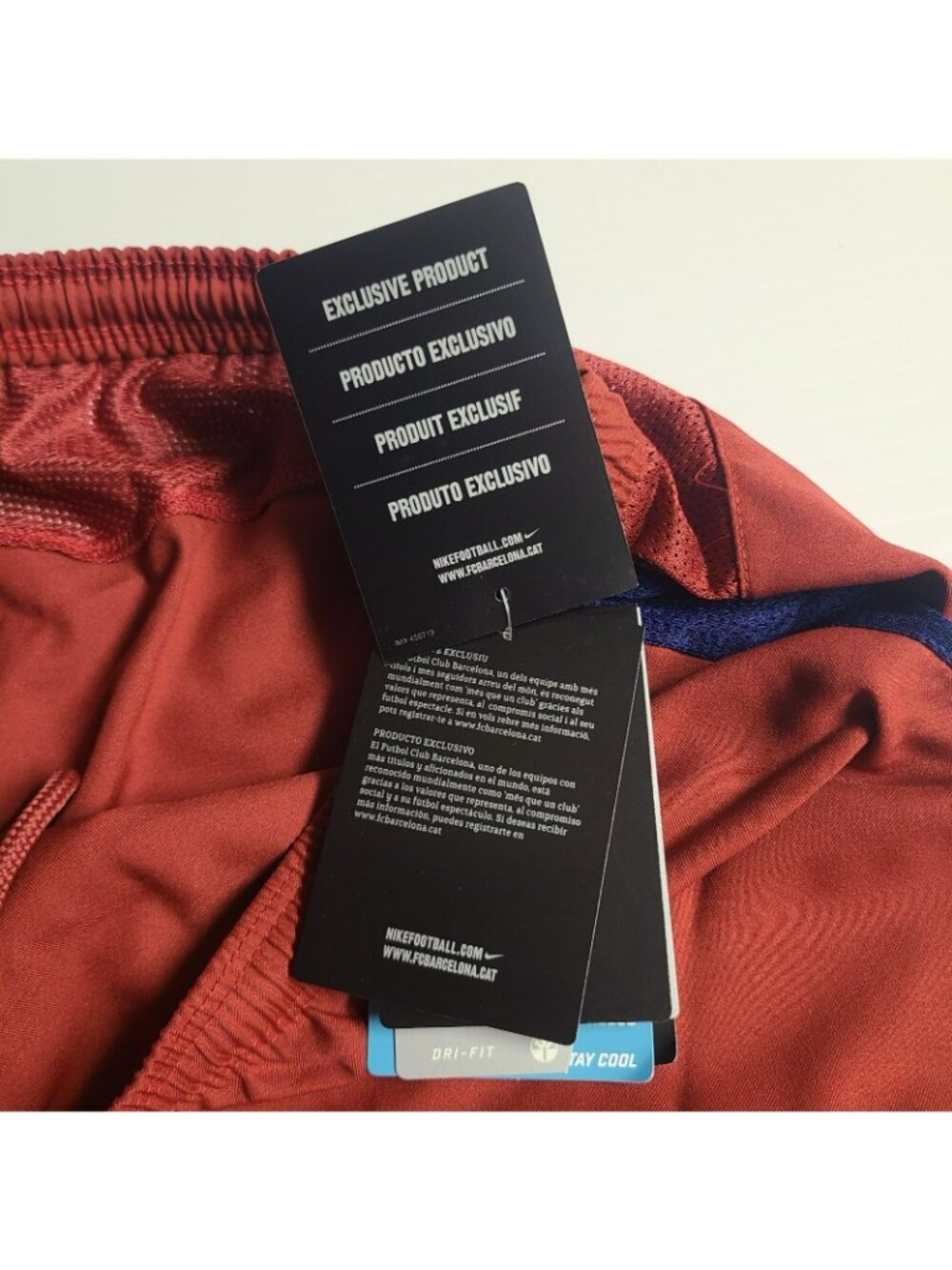 Football shorts soccer FC Barcelona Home  Nike jersey Barca Burgundy L - Picture 7 of 12